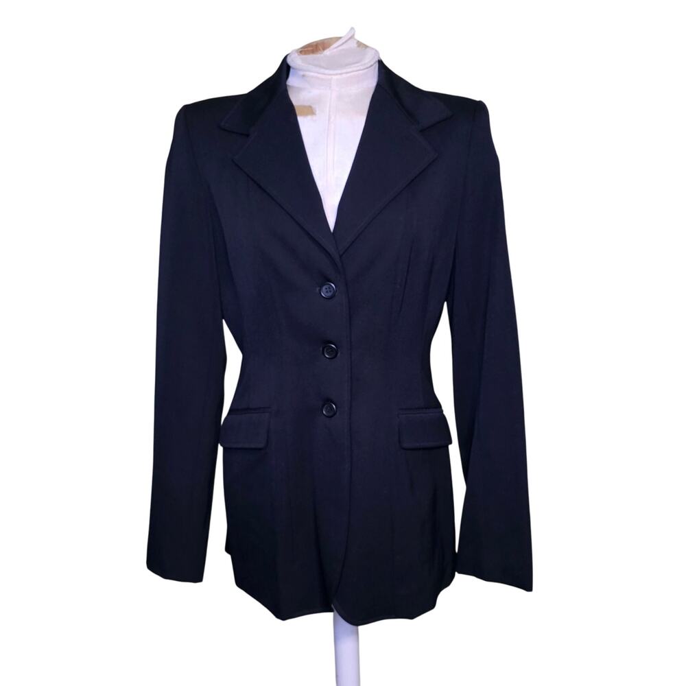 State Line Tack Wool Riding Show Coat Women's Size 6‎ Black